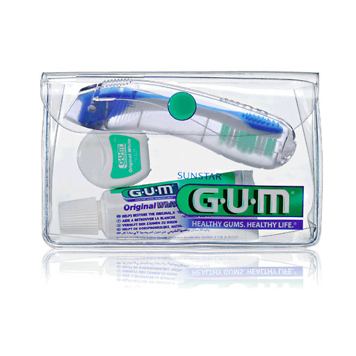 GUM TRAVEL KIT Zahnbürste+Zahnseide+Zahnpasta 1 St