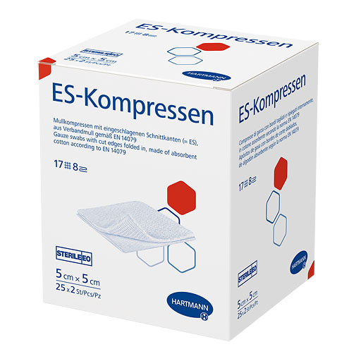 ES-KOMPRESSEN steril 5x5 cm 8fach 25x2 St