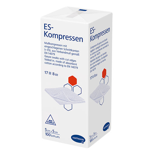 ES-KOMPRESSEN unsteril 5x5 cm 8fach 100 St