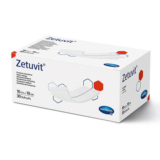ZETUVIT Saugkompressen unsteril 10x10 cm 30 St
