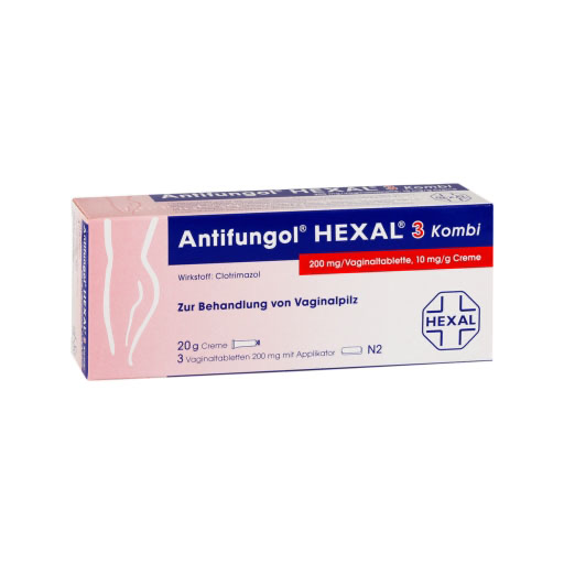 ANTIFUNGOL HEXAL 3 Kombi 3 Vag. Tbl.+20g Cr.* 1 P