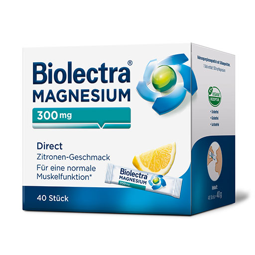 BIOLECTRA Magnesium 300 mg Direct Zitrone Sticks 40 St  