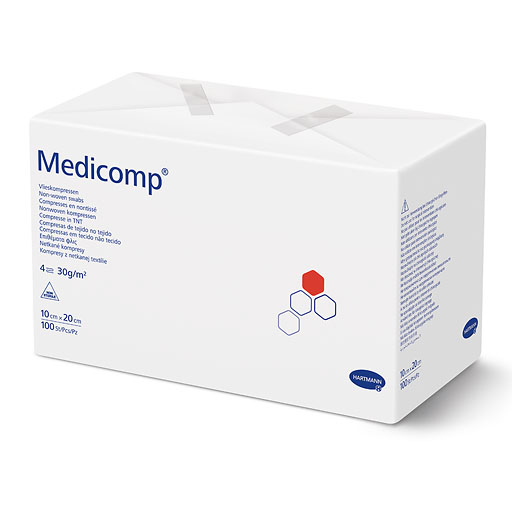 MEDICOMP Vlieskomp. unsteril 10x20 cm 100 St