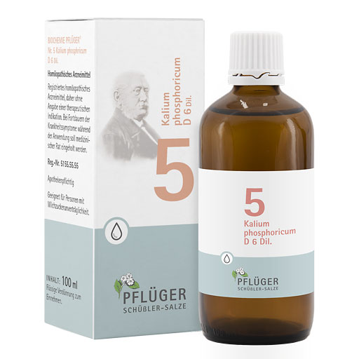 BIOCHEMIE Pflüger 5 Kalium phosphoricum D 6 Tropf.* 100 ml