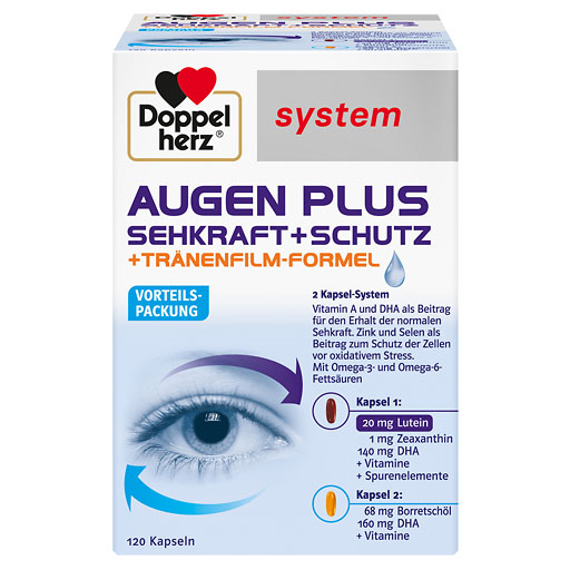 DOPPELHERZ Augen plus Sehkraft+Schutz system Kaps. 120 St  