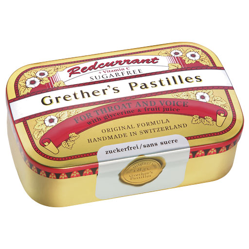 GRETHERS Redcurrant+Vitamin C zuckerfrei Pastillen 110 g