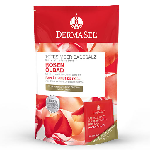 DERMASEL Totes Meer Badesalz+Rose SPA 1 P