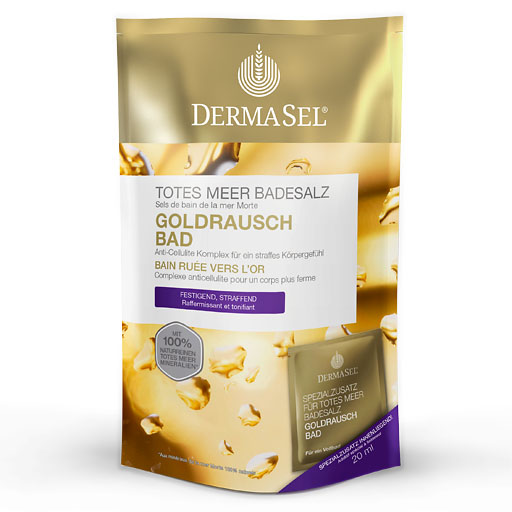 DERMASEL Totes Meer Badesalz+Gold EXKLUSIV 1 P