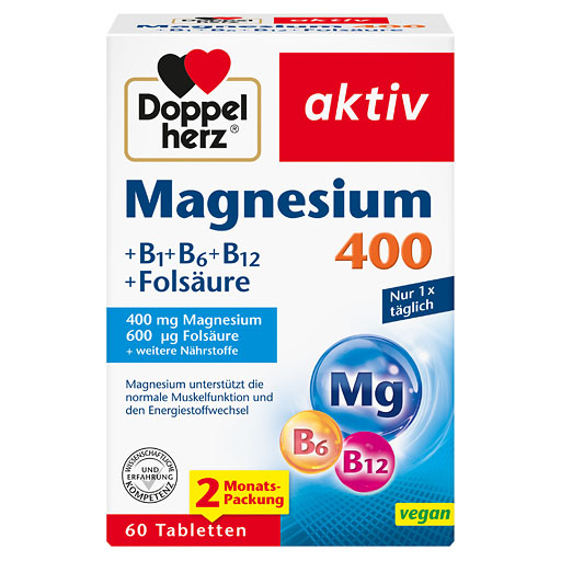 DOPPELHERZ Magnesium 400 mg Tabletten 60 St  