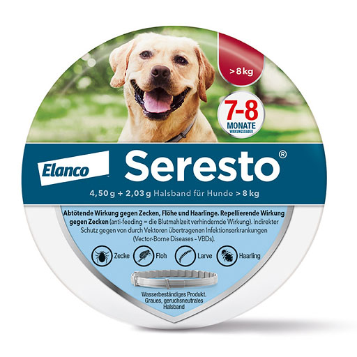 SERESTO 4,50g + 2,03g Halsband für Hunde ab 8kg<sup> 6</sup>  1 St