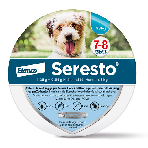 SERESTO 1,25g + 0,56g Halsband für Hunde bis 8kg<sup> 6</sup>  1 St