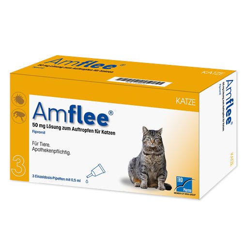 AMFLEE Spot-on gegen Zecken, Flöhe & Haarlinge für Katzen<sup> 6</sup>  3 St