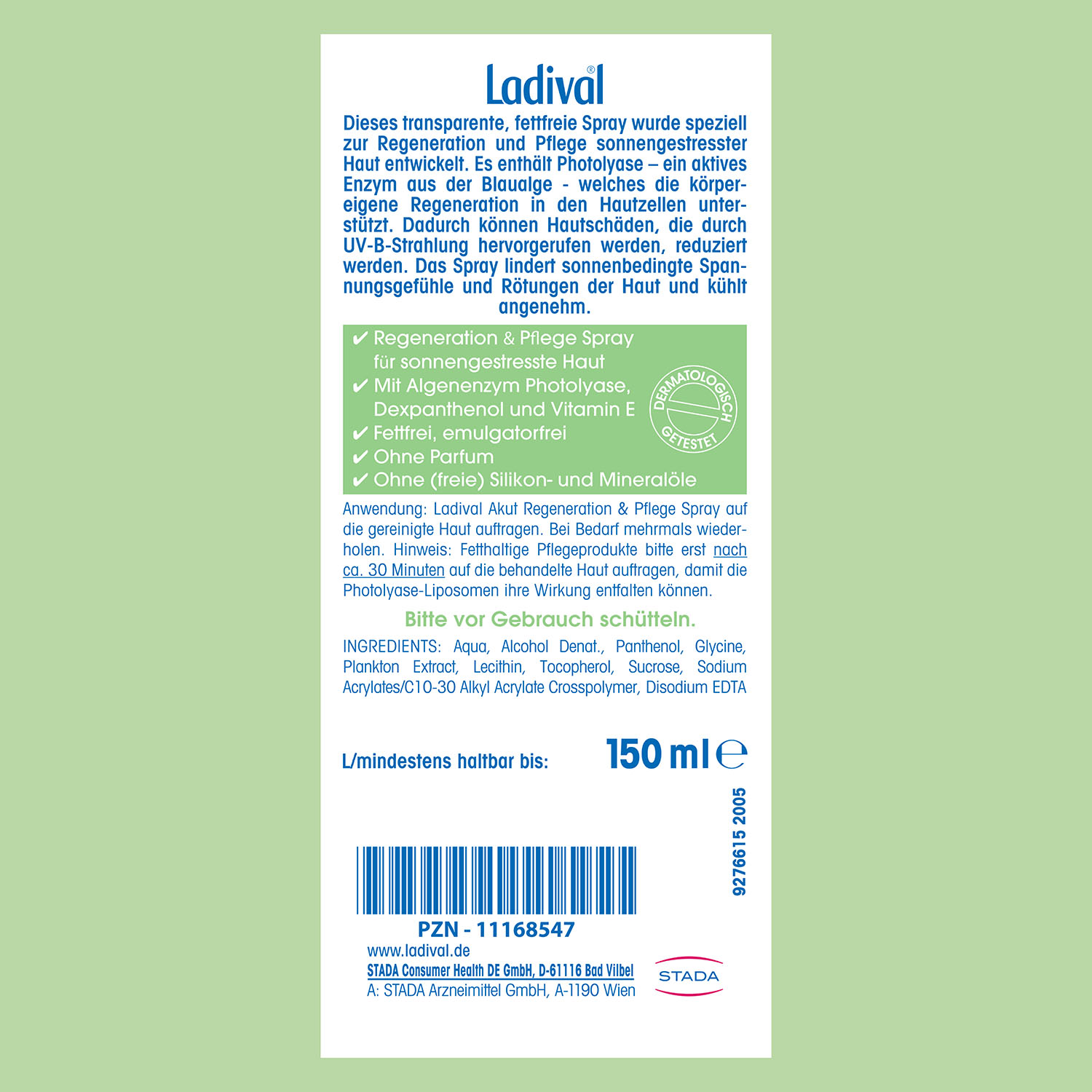 LADIVAL Akut Apres Pflege Beruhigungs-Spray