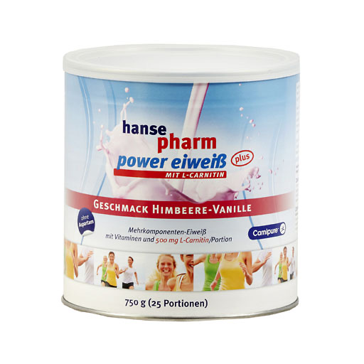 HANSEPHARM Power Eiweiß plus Himbeere-Vanille Plv. 750 g