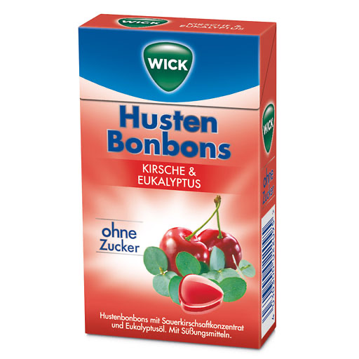 WICK Wildkirsche & Eukalyptus Bonb. o. Zucker Clickb 46 g