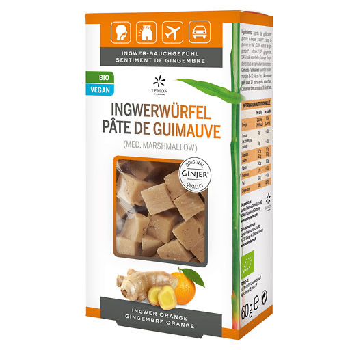 INGWER GINJER Ingwerwürfel Orange 60 g