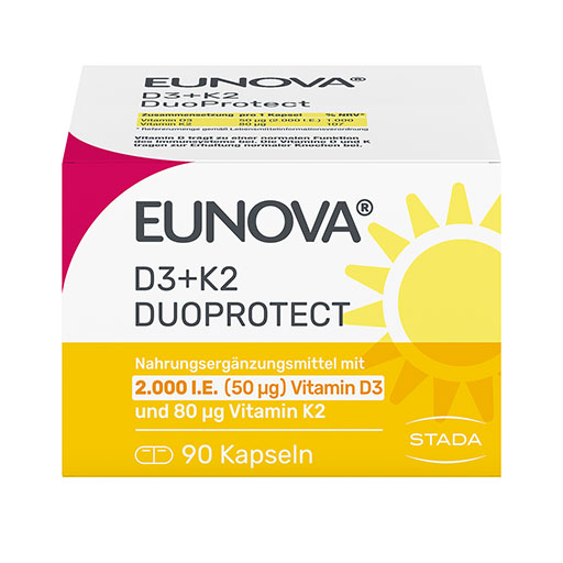 EUNOVA DuoProtect D3+K2 2000 I. E./80 μg Kapseln 90 St  