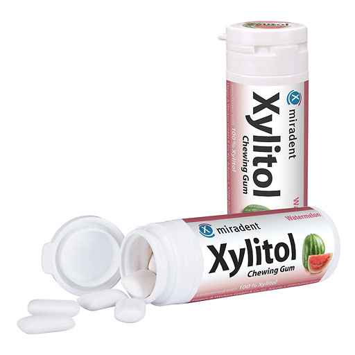 MIRADENT Xylitol Chewing Gum Wassermelone 30 St  