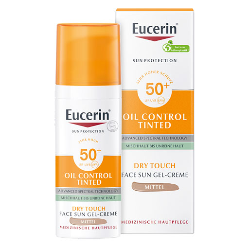 EUCERIN Sun Oil Control tinted Creme LSF 50+ mitt. 50 ml