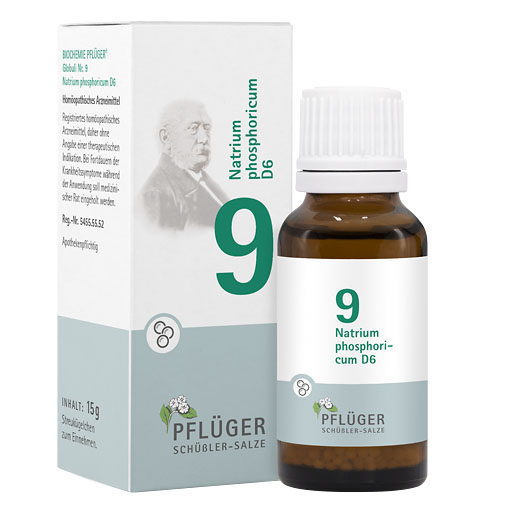 BIOCHEMIE Pflüger 9 Natrium phosphoricum D 6 Glob.* 15 g