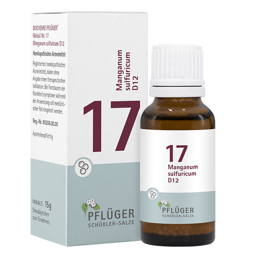 BIOCHEMIE Pflüger 17 Manganum sulfuricum D 12 Gl.* 15 g