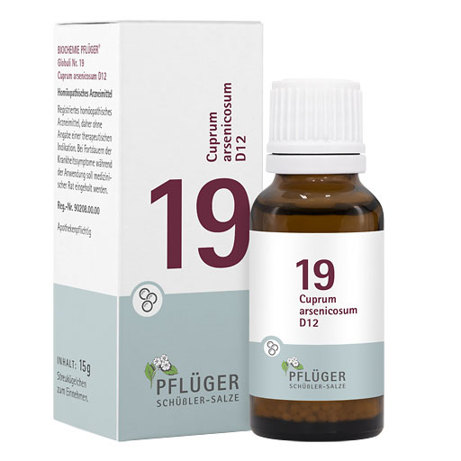 BIOCHEMIE Pflüger 19 Cuprum arsenicosum D 12 Glob.* 15 g