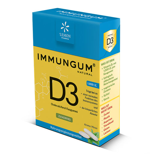 VITAMIN D3 IMMUNGUM Kaugummi 28 St  