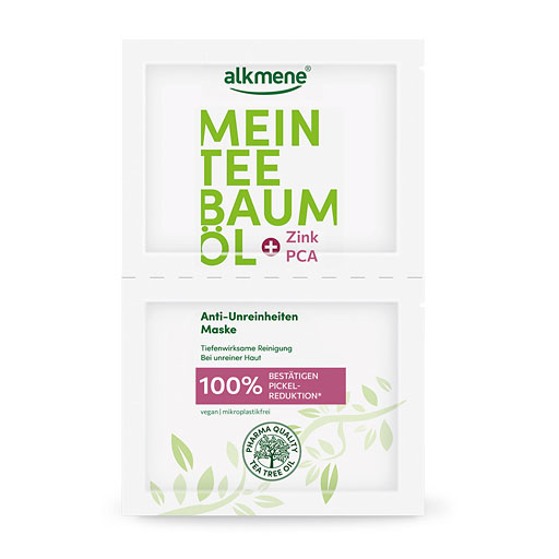 ALKMENE Mein Teebaumöl Anti-Unreinheiten Maske 2x7 ml