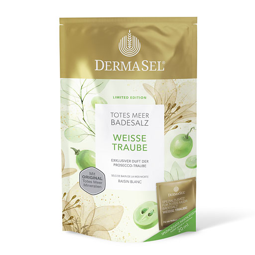 DERMASEL TM Badesalz weiße Traube 400g+20ml 1 P