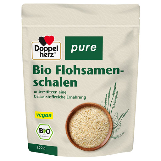 DOPPELHERZ Bio Flohsamenschalen pure Pulver 200 g