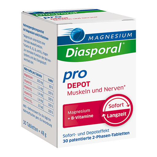 MAGNESIUM DIASPORAL pro B-Vit. DEPOT Musk.+Nerv. Tab 30 St