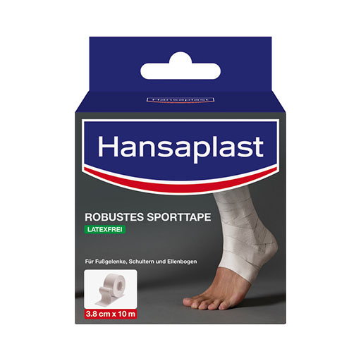 HANSAPLAST robustes Sporttape 3,8 cmx10 m weiß 1 St