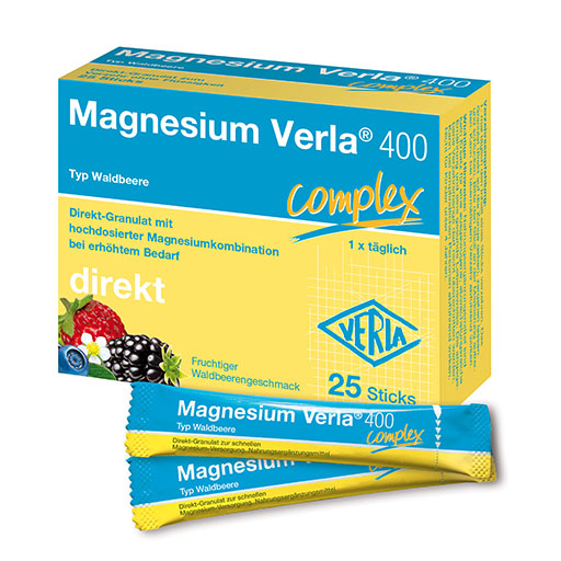 MAGNESIUM VERLA 400 Waldbeere Direkt-Granulat 25 St