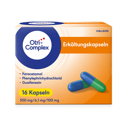 OTRICOMPLEX Erkältungskapseln 500mg/6,1mg/100mg* 2x8 St
