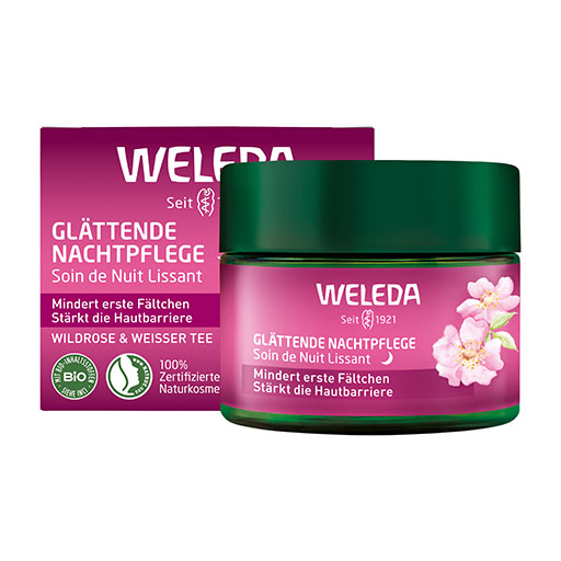 WELEDA glättende Nachtpflege Wildrose & weißer Tee 40 ml