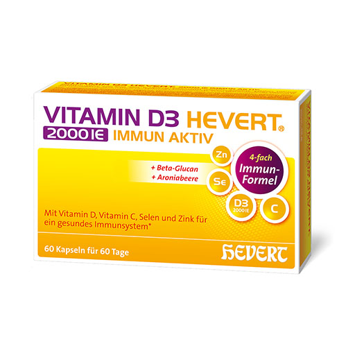 VITAMIN D3 HEVERT 2000 I. E. Immun Aktiv Kapseln 60 St