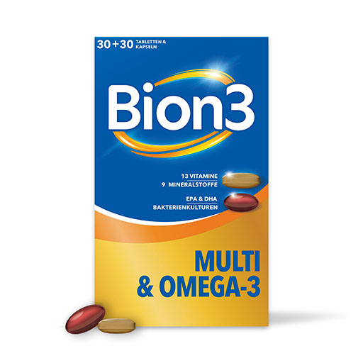 BION3 Multi+Omega-3 Kombipackung 30 Tabl.+30 Kaps. 2x30 St