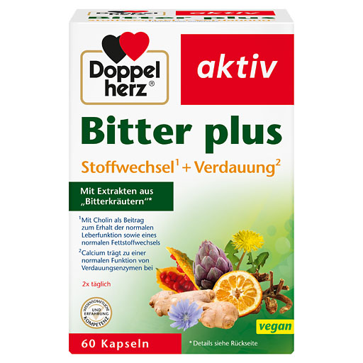 DOPPELHERZ Bitter plus Kapseln 60 St  